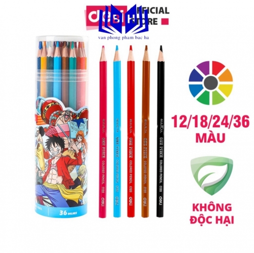 Bút chì màu dạng cốc học sinh Deli One Piece - 12/18/24/36 màu - CC119
