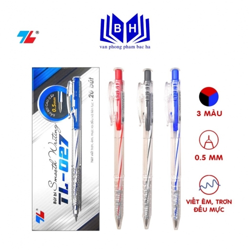Bút Bi Thiên Long TL-027 Ngòi 0.5mm – Nét Viết Mảnh, Mượt Mà Cho Học Tập Và Văn Phòng Bút Bi Thiên Long TL-027 Ngòi 0.5mm – Nét Viết Mảnh, Mượt Mà Cho Học Tập Và Văn Phòng