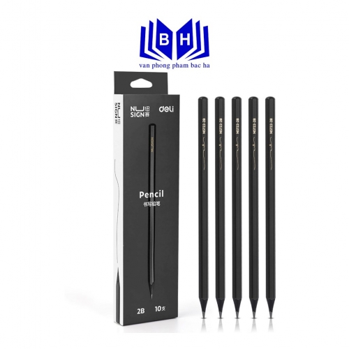 Bút Chì Cao Cấp Deli Đen NS722-2B – Nét Thanh Nét Đậm, Viết Êm Mượt, Tô Trắc Nghiệm Chuẩn Xác Bút Chì Cao Cấp Deli Đen NS722-2B – Nét Thanh Nét Đậm, Viết Êm Mượt, Tô Trắc Nghiệm Chuẩn Xác