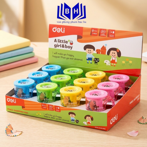 Gọt Bút Chì Mini 2 Đầu Hình Cốc Deli E0551 (0551) – Chuốt Chì Dễ Thương, Tiện Lợi Cho Học Sinh Gọt Bút Chì Mini 2 Đầu Hình Cốc Deli E0551 (0551) – Chuốt Chì Dễ Thương, Tiện Lợi Cho Học Sinh