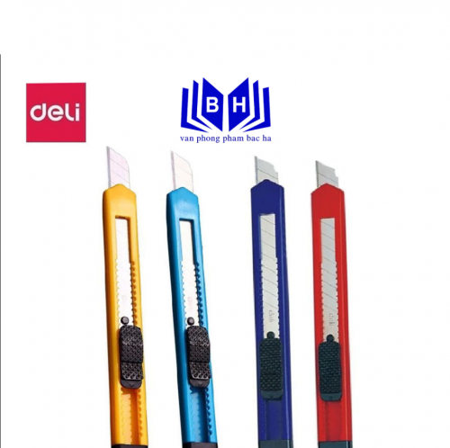 Dao Rọc Giấy Lưỡi Nhỏ Deli E2051 – Dao Trổ Mini Khóa Tự Động, Lưỡi SK5 Sắc Bén Dao Rọc Giấy Lưỡi Nhỏ Deli E2051 – Dao Trổ Mini Khóa Tự Động, Lưỡi SK5 Sắc Bén